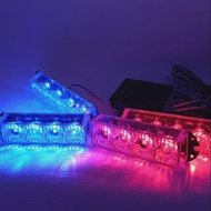 ไฟไซเรนไฟฉุกเฉินไฟกระพริบแบบ Led 4ดวง×4ช่อ New  12vติดรถพร้อมกล่องคอนโทรล รุ่น 834-4 ะร้อมกล่องคอนโทรล 12V สว่างตาแตก มีสีให้กดเลือก