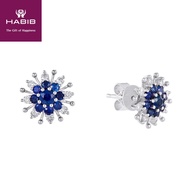 HABIB Fireworks Blue Sapphire Diamond Earring 262760122(E)-WG-BS