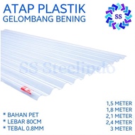 ATAP ASBES / GELOMBANG PLASTIK BENING TEBAL (PET 08) (**)