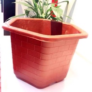 Set of 10 HEXAGONAL FLOWER POTS FA380, genuine company product, width 29x21cm