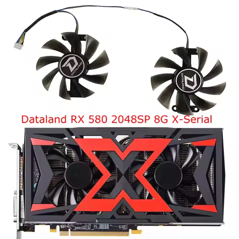 Video Cards Cooling,GPU Cooler Fan,2Pcs/Set PLA09215B12H,For PowerColor Red Dragon RX470 RX480 RX580
