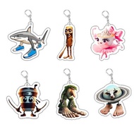 Brainlot Italian transparent Acrylic keychain Baguette keychain, Brrr Brrr Patapim