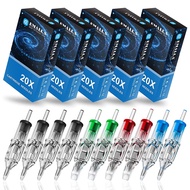 Emalla Tattoo Cartridge Needles - 100Pcs Mixed Size #12 3RL 5RL 7RL 9RL 7RS 9RS 7M1 9M1 7RM 9RM Roun