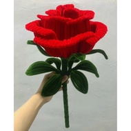 Fuzzy Wire Big Rose Flower