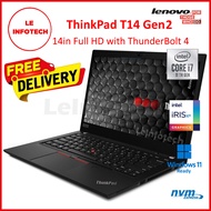 FREE Delivery! Lenovo ThinkPad T14 G2 14” Laptop Intel Core i7 with iRIS XE Graphic RAM 48GB 1TB NVM