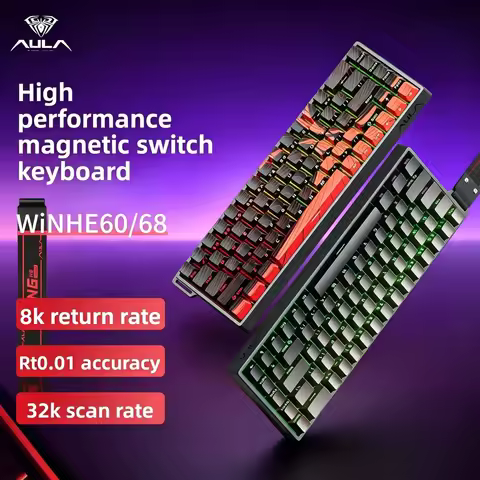 AULA WIN60 WIN68 HE Magnetic Switch Keyboard 60% 68% Custom Esports Rapid Trigger 8K Return RGB Hots