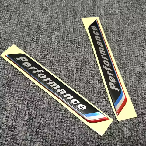 2 Pcs Car Decal Logo Badge Auto Accessories Stickers Power Performance For BMW M 1 3 4 5 6 7E Z X M3
