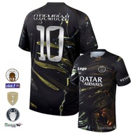 Fans Edition PSG 2025/26 Men'S PSG Night Edition #10 O.DEMBÉLÉ #2 HAKIMI Short Sleeves Football Jers