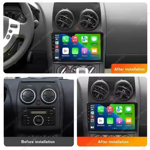Android 14 Radio Stereo for Nissan Qashqai 1 J10 2006 - 2013 CarPlay Auto Intelligent Systems Multim