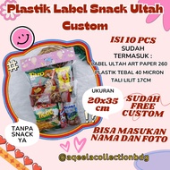 [10Pcs]Custom Birthday Snack Label Plastic Size 20x35cm Birthday
