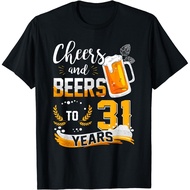 New 31St Birthday Cheers And Beers To 31 Years Born In 1992T-Shirts