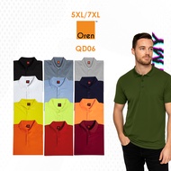 OREN SPORT QD06 Quick Dry Polo T-Shirt Unisex Sportswear CoolFit Microfiber Plain Polo 5XL 7XL NTMY