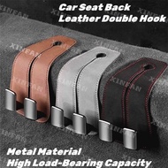 2 hooks Car Metal Hook Hanger Car Seat Back Double Hook Seat Back Hook Suede Hook For Car