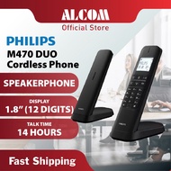 PHILIPS M470 Designer DUO Cordless Phone 1.8" Display, Speakerphone & 14h Talk Time