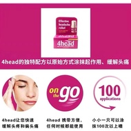 British 4head stick Headache stick Relieve Headache Migraine Refreshing Natural Mint For Pregnant Wo