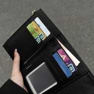 ToGo foldable black leather wallet for women in Japanese style fashion KTT