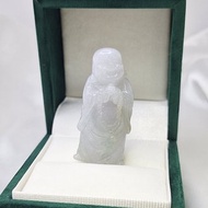 冰紫羅蘭 站姿笑彌勒佛 佛公擺件 | 天然緬甸玉A貨翡翠