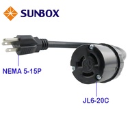 SUNBOX Power Adapter Cable 5-15P To Japanese Standard L6-20C