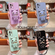 Casing Xiaomi Redmi Note 10 Pro Case Redmi Note 10S Case Redmi 10C Case Redmi 7 Case Redmi 9 Prime Case Redmi Note 5 Pro Case New Cute Rabbit Bracket Mobile Softcase Phone Cover Case With Rope