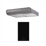 MEX Set รุ่น VSB532I+TUBE66 เตาแม่เหล็กไฟฟ้า 2 หัวเตาและเครื่องดูดควันมาตรฐาน (ติดตั้งได้ทั้งต่อท่อแ