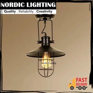 Nordic Lighting Retro Adjustable Pendant Light Lampu Siling Home Decor Vintage Bedroom Ceiling Lamp (021)