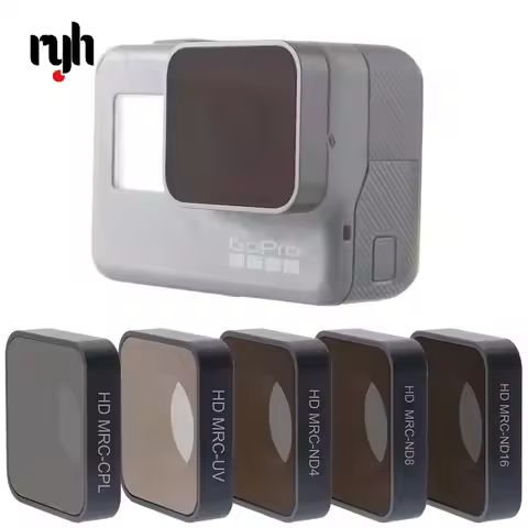 For Go Pro Hero 5 6 7 Lens Accessories UV CPL ND 4 8 16 Neutral Density Filters Set For GoPro Hero5/