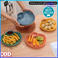FCH PACKAGE 5 PCS Plastic Shell Plates Shell-Shaped Plates Shell Plates Cake Bread 2in1 Unique Viral