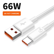 6A Type-C USB Charger Cable for Samsung S22 Xiaomi 11 12 13 Redmi K50 K60 Huawei Honor 80 OPPO Reno 