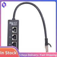 RJ45 Male to 3 RJ45 Female Port Network Extender Cable Splitter LAN Ethernet