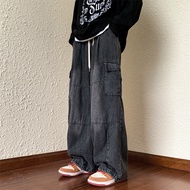 baggy jeans men y2k y2k jeans Street Wear Hip-Hop Washed Autumn Ruffian Handsome Overall Jeans