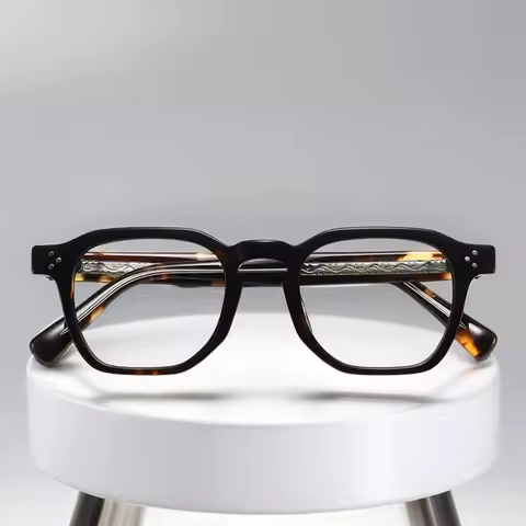 Retro square acetate eyeglasses frame, tortoiseshell men's optical glasses tvr527,size 49-22-144