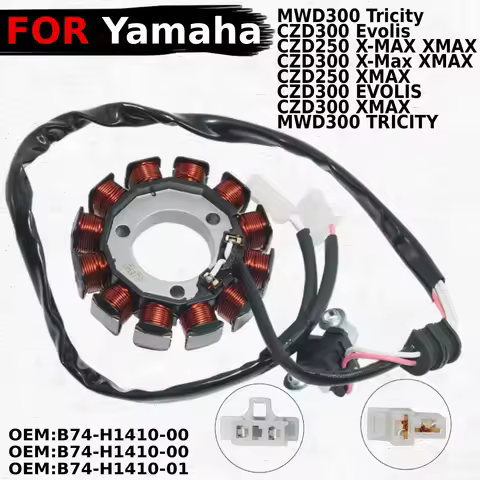 Motorcycle Ignition Coil Stator B74-H1410-00 For Yamaha MWD300 Tricity 300 / CZD300 Evolis 300 / X-M