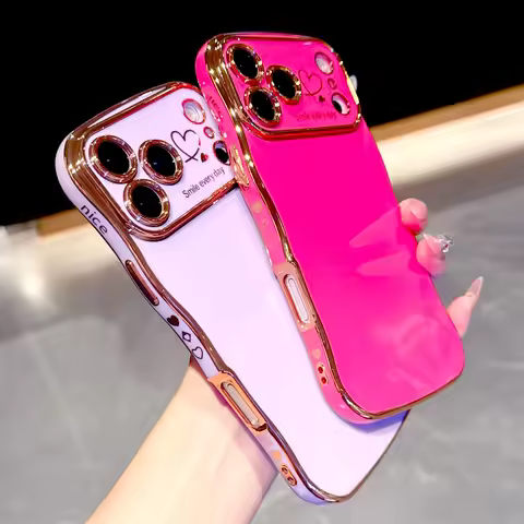 Plating Soft Wave Case For iPhone 18 17 Air 16E 16 E 15 14 13 12 11 Pro Max 17Pro 16Pro 15Pro IPhone