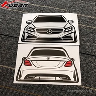 Hot-Selling Creative Car Rear Silhouette C Level C200Low Profile Car Sticker C180C300Car Sticker cla