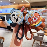 Creative Leather Samsung Panda Pendant Chengdu Panda Keychain Leather Bag Accessories Small Gifts 11