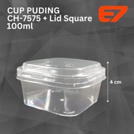 Plastic Dessert Cup Ch-7575 100Ml + Lid - Pudding Cup