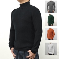 sweater men sweater turtleneck zipper American Half Turtleneck Zipper Sweater Men's Tough Guy Slim-f