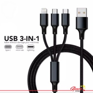 Kabel Charger Handphone Hp Cabang 3 in 1 type c micro iphone Usb Cas