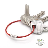 🔗⛓️ Rubberized Environmentally Friendly Wire Rope Colorful Wire Ring Tag Key Ring Luggage Tag Key Ri