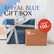 GF Royal Blue Gift Box With Bow Tie