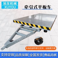 ST/💥Customized Traction Platform Trolley Cargo Transport Trailer Heavy Tool Truck Factory Material Turnover Trolley Flat