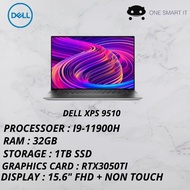 DELL XPS 9510 I9-11900H 32GB 1TB SSD RTX3050TI WIN10 LAPTOP