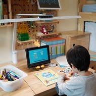 【書桌用品】80cm TIMAX PRO鈦星白㇑LED護眼檯燈㇑喜光全光譜