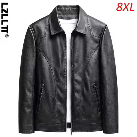 Spring Autumn Men Casual Motorcycle Biker Jacket Coats Mens Vintage Outwear Leather Jacket Man Fashi