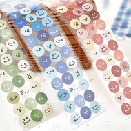EMOJI EMOJI Stickers Rainbow Color Maruko Round Smiley Face Stickers Decorative Handbook Cuckoo Card