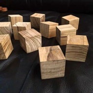 Teak wood blocks 6cm x 6cm x 6cm / genuine teak cube / wooden cube / teak wood