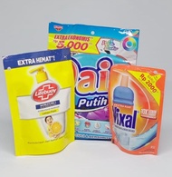 deterjen Bubuk 290 gram + LifeBuoy Sabun Cuci Tangan Anti Bakteri Refill 180 ml + Vixal Pembersih Ka
