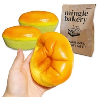 Mingle Mingle Cheesecake Squishy 1+1 PU Slow Rising Soft Stress Relief Toy Bakery Packaging Gift for