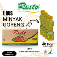PROMO MINYAK GORENG RESTO 250ML BOTOL HARGA 1 dus isi 48 botol sehat rendah lemak