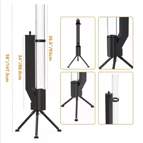 Vertical Wood-Burning Rocket Tube Stove Patio Heating Stove Outdoor Camping Heating Stove Fire Pelle